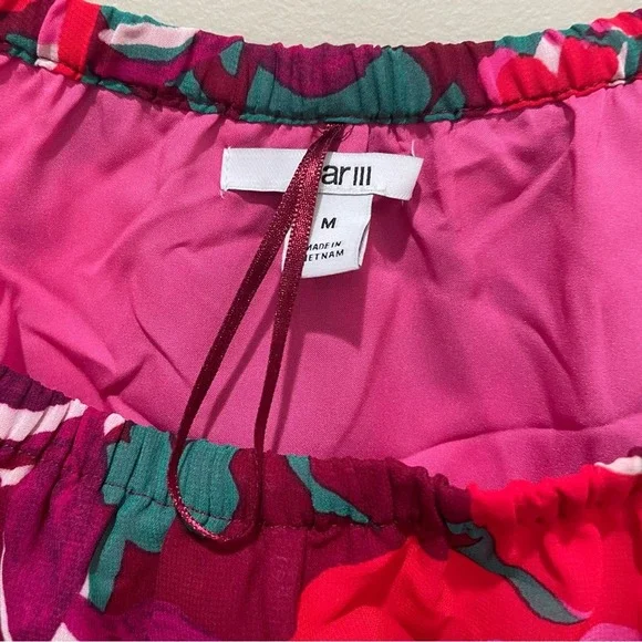 Bar III Printed Smocked-Hem Peasant Top Women’s Size Medium New - Picture 6 of 6